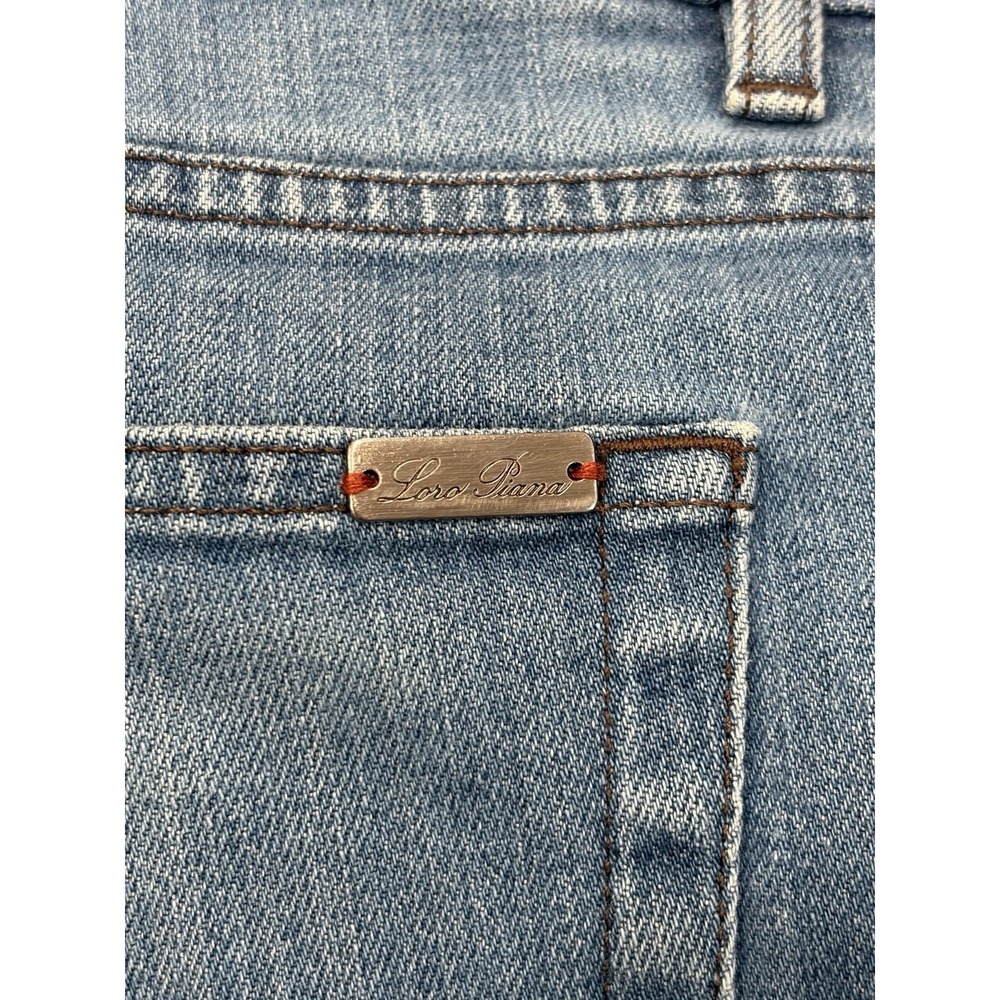 Loro Piana Womens Cropped Jeans Pants Size 36 Made in Italy Stretch Luxury - Picture 8 of 8